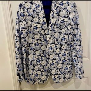 Bar III Blue Floral Blazer